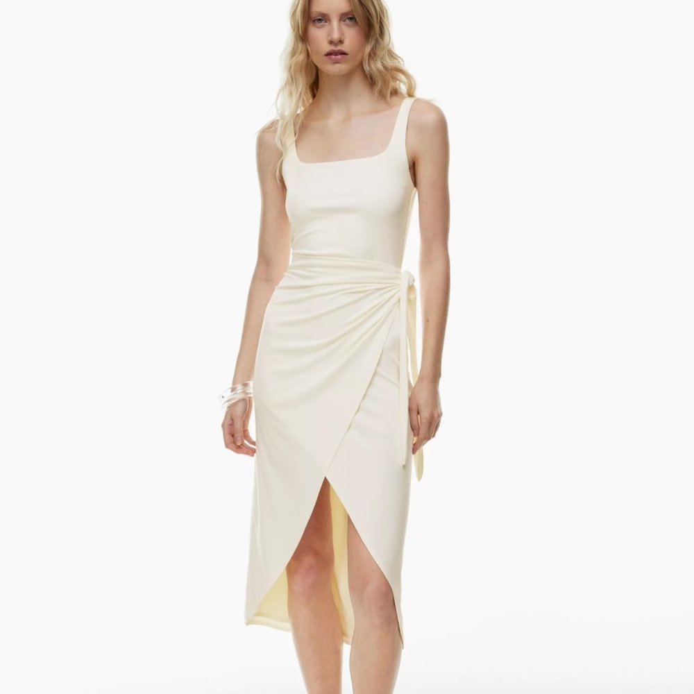 ARITZIA WILFRED CREAM MIDI DRESS